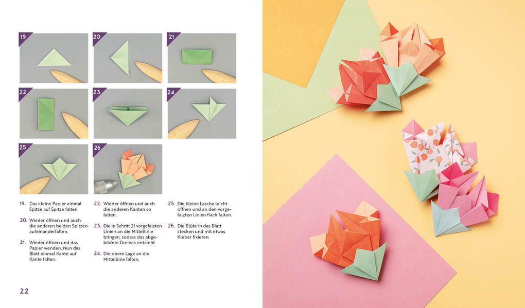 Weitere Ansicht: Origami-Flowers - Wunderschöne Blüten zum Dekorieren & Verschenken | Eva Maria Berg