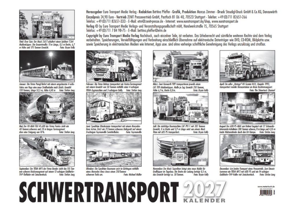 Weitere Ansicht: Schwertransporter Kalender 2027