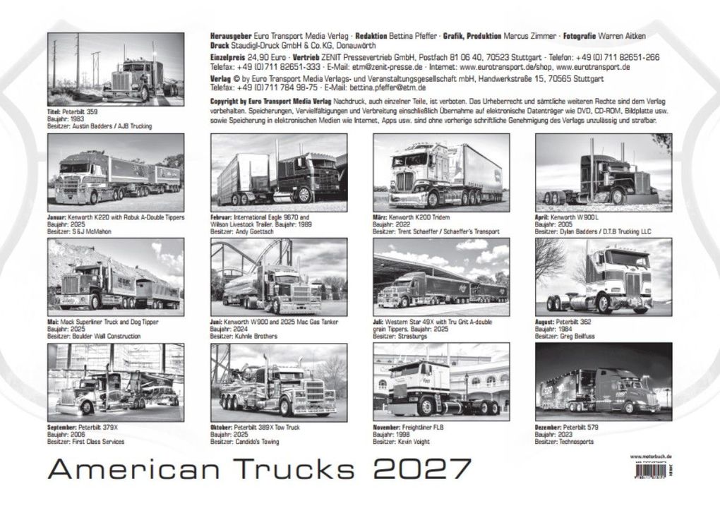 Weitere Ansicht: American Trucks Kalender 2027
