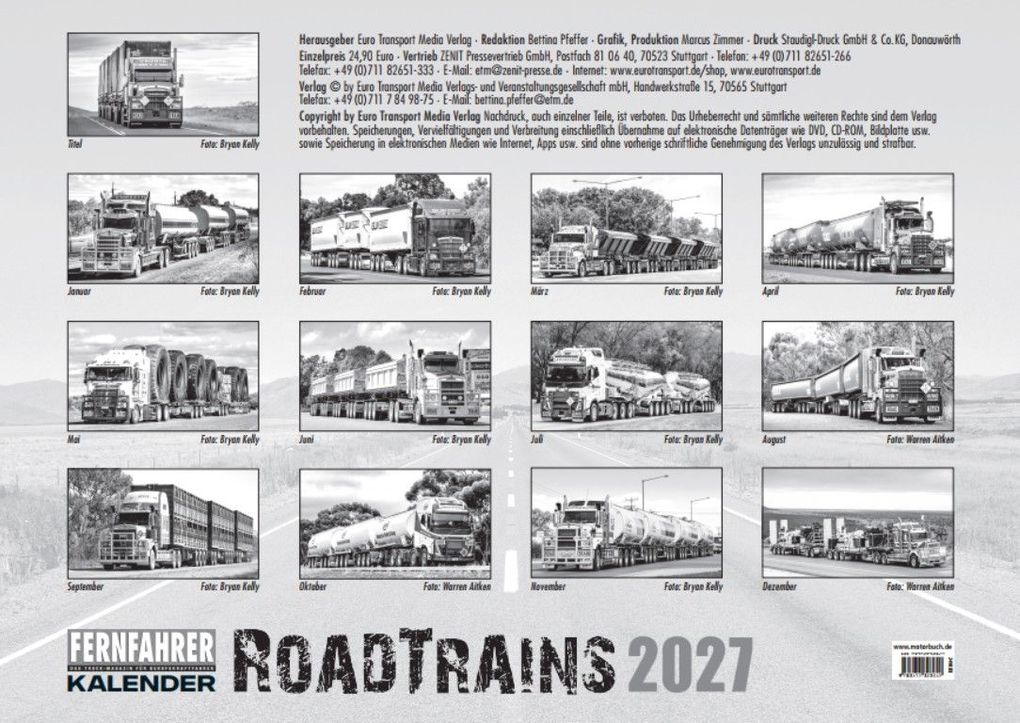 Weitere Ansicht: Roadtrains Kalender 2027