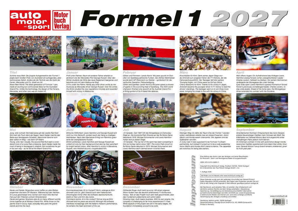 Weitere Ansicht: Formel 1 Kalender 2027