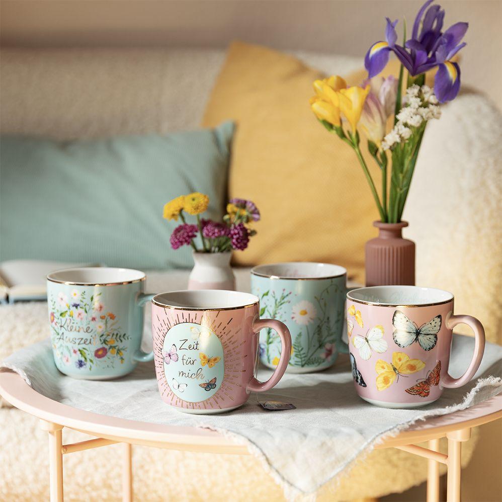 Weitere Ansicht: Blütenträume Kaffeebecher "Mein Glücksmoment", 350 ml