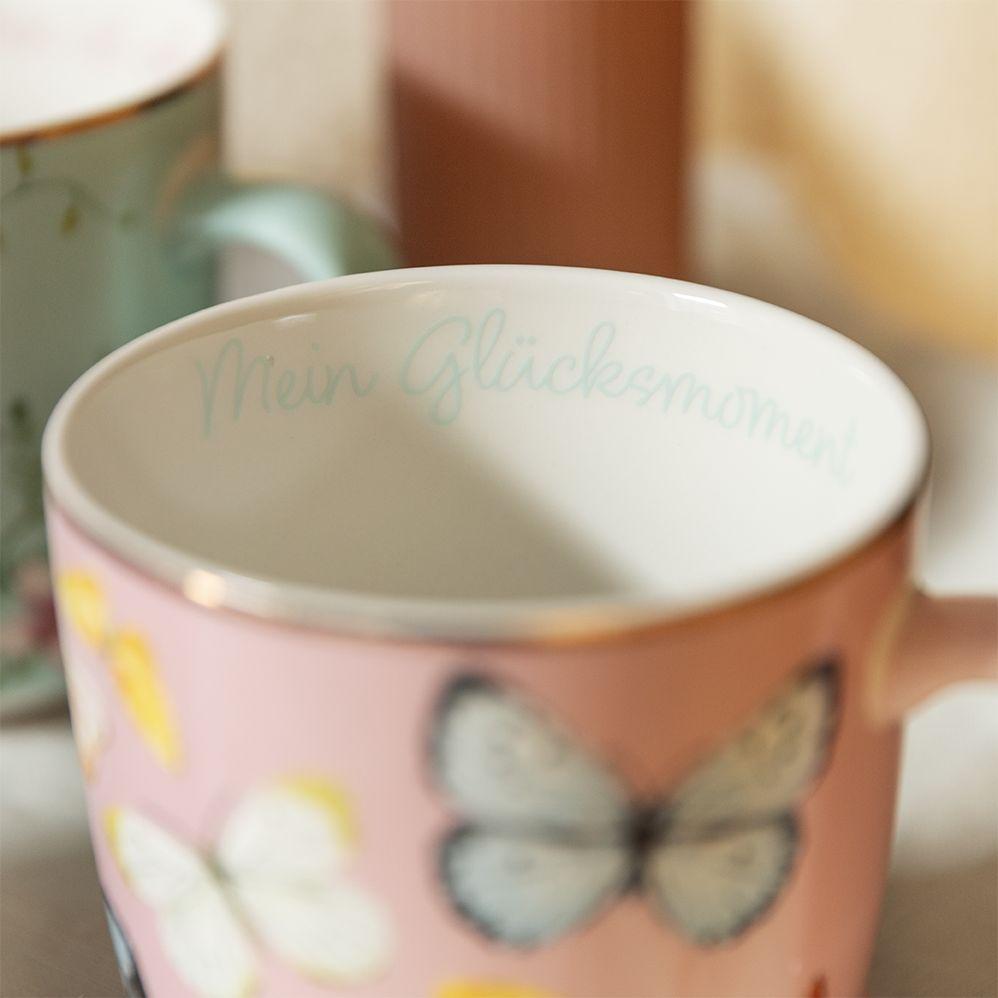 Weitere Ansicht: Blütenträume Kaffeebecher "Mein Glücksmoment", 350 ml