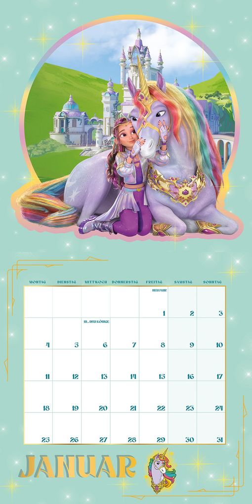 Weitere Ansicht: Unicorn Academy: Wandkalender 2027 | Panini