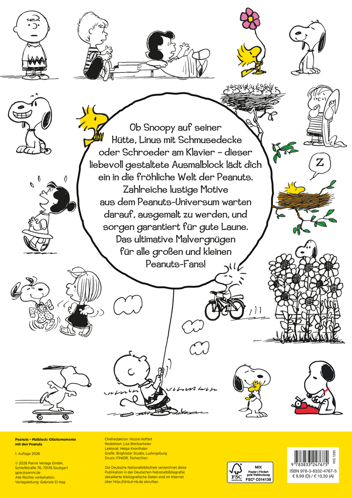 Weitere Ansicht: Peanuts: Malblock - Glücksmomente mit den Peanuts | Panini