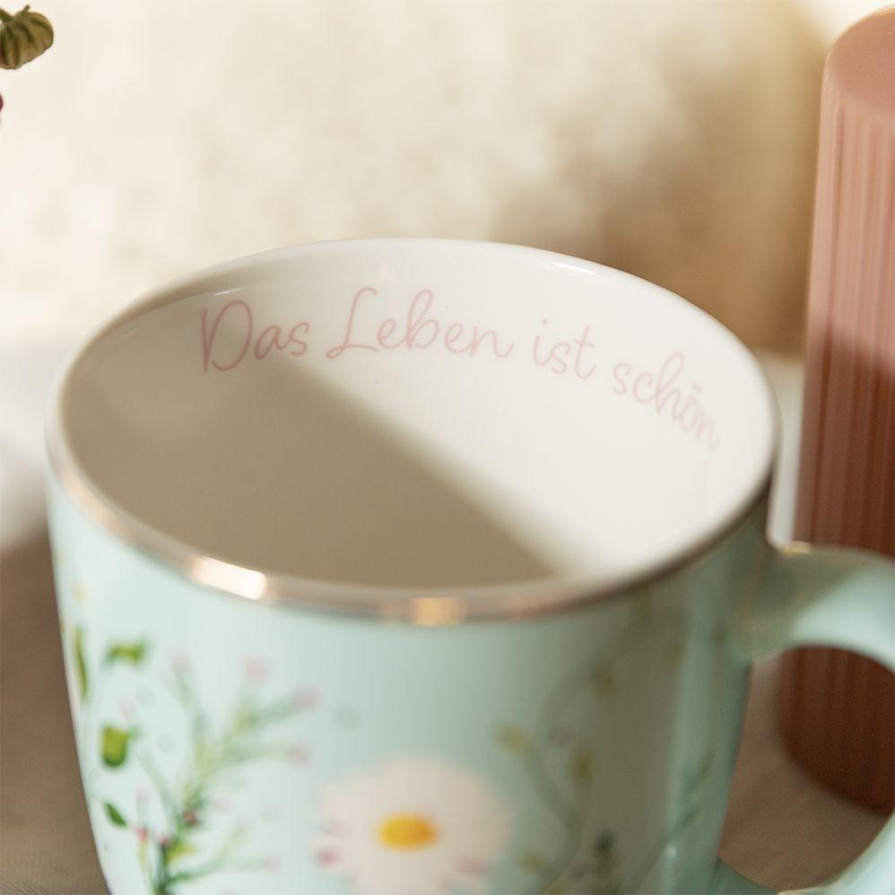Weitere Ansicht: Blütenträume Kaffeebecher "Das Leben ist schön", 350 ml