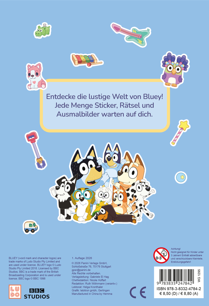 Weitere Ansicht: Bluey: Mein lustiger Kindergartenblock | Panini