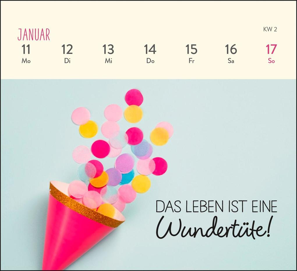 Weitere Ansicht: Mini-Wochenkalender 2027: Ein kleines Lächeln für jeden Tag | Ella Rosenbusch