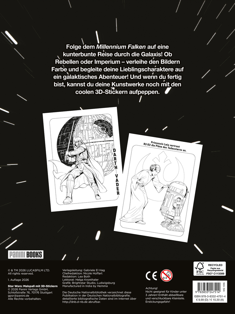 Weitere Ansicht: Star Wars: Malspaß mit 3D-Stickern | Panini