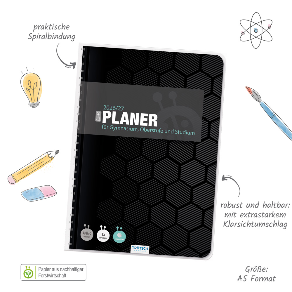 Weitere Ansicht: TRÖTSCH - Gymnasialplaner Dark 26/27