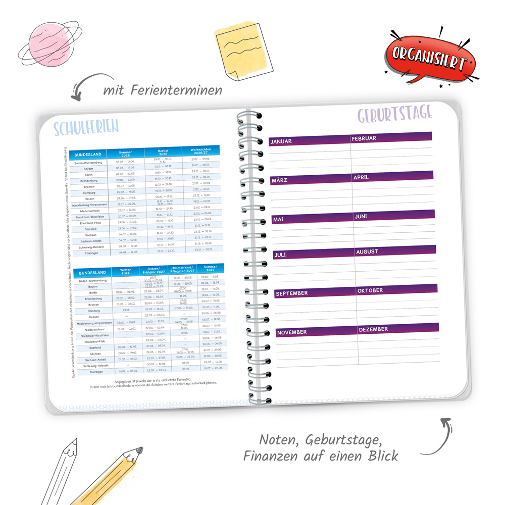 Weitere Ansicht: TRÖTSCH - Schulplaner WOW Fußball 26/27