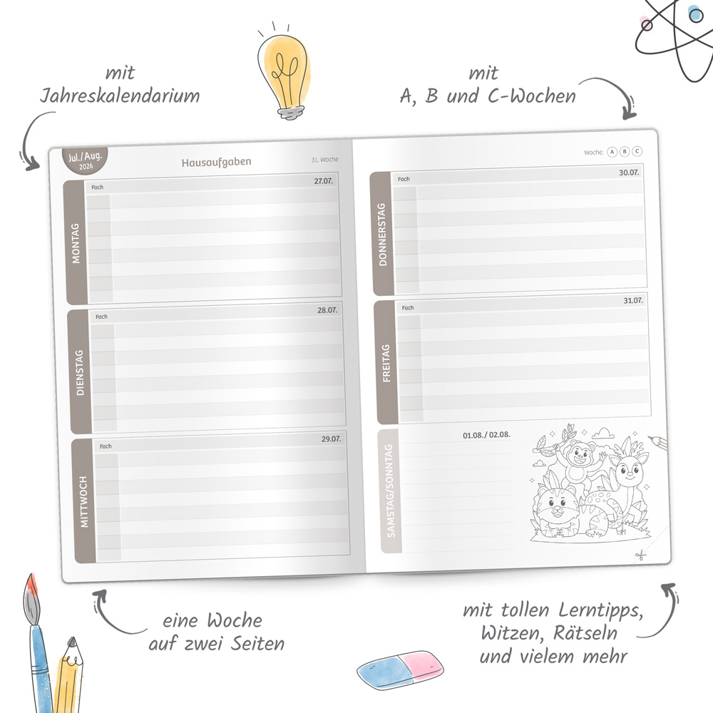 Weitere Ansicht: TRÖTSCH - Jahresbezogenes Hausaufgabenheft Grundschule Truck 26/27