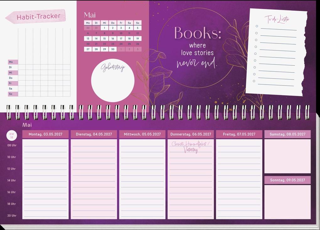 Weitere Ansicht: Tischkalender 2027 quer: I believe in Book Love