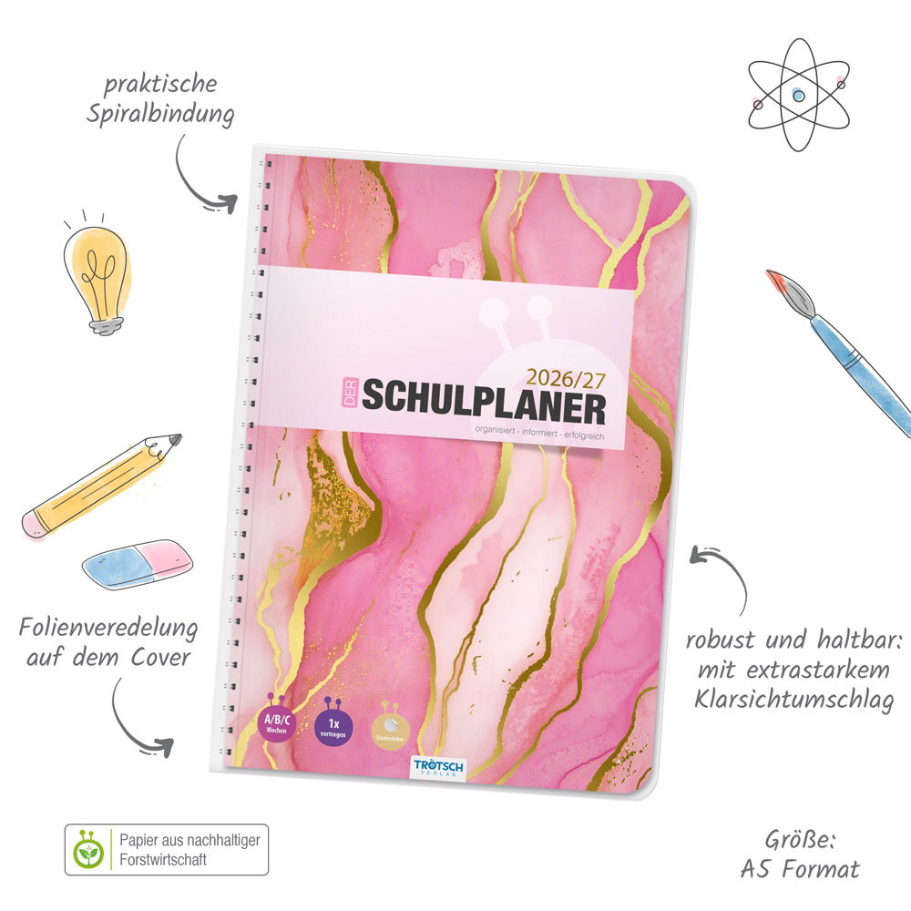 Weitere Ansicht: TRÖTSCH - Schulplaner Pink 26/27
