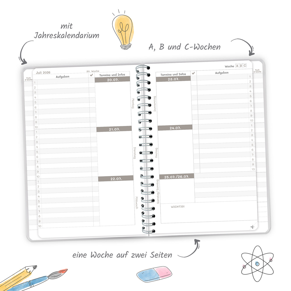 Weitere Ansicht: TRÖTSCH - Schulplaner Schwarz 26/27