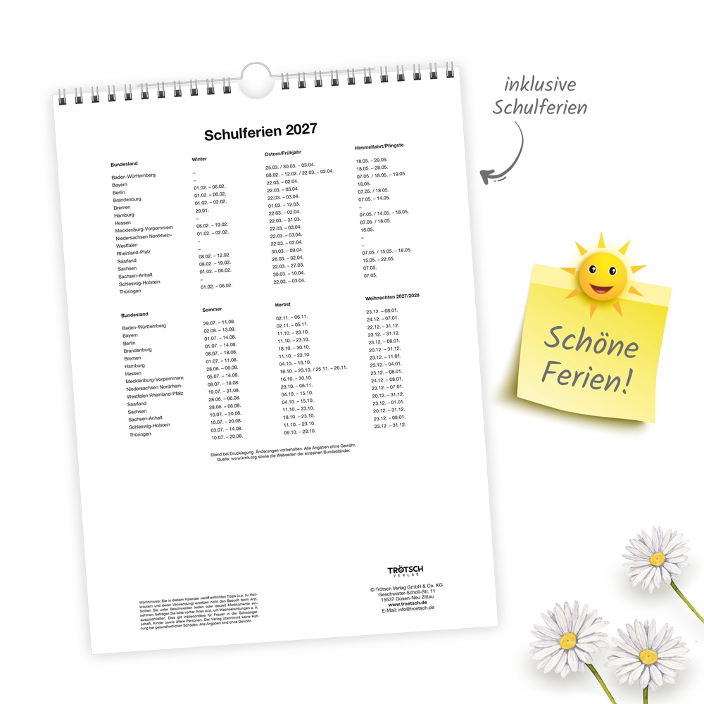 Weitere Ansicht: TRÖTSCH - Classickalender Rentnerkalender 2027