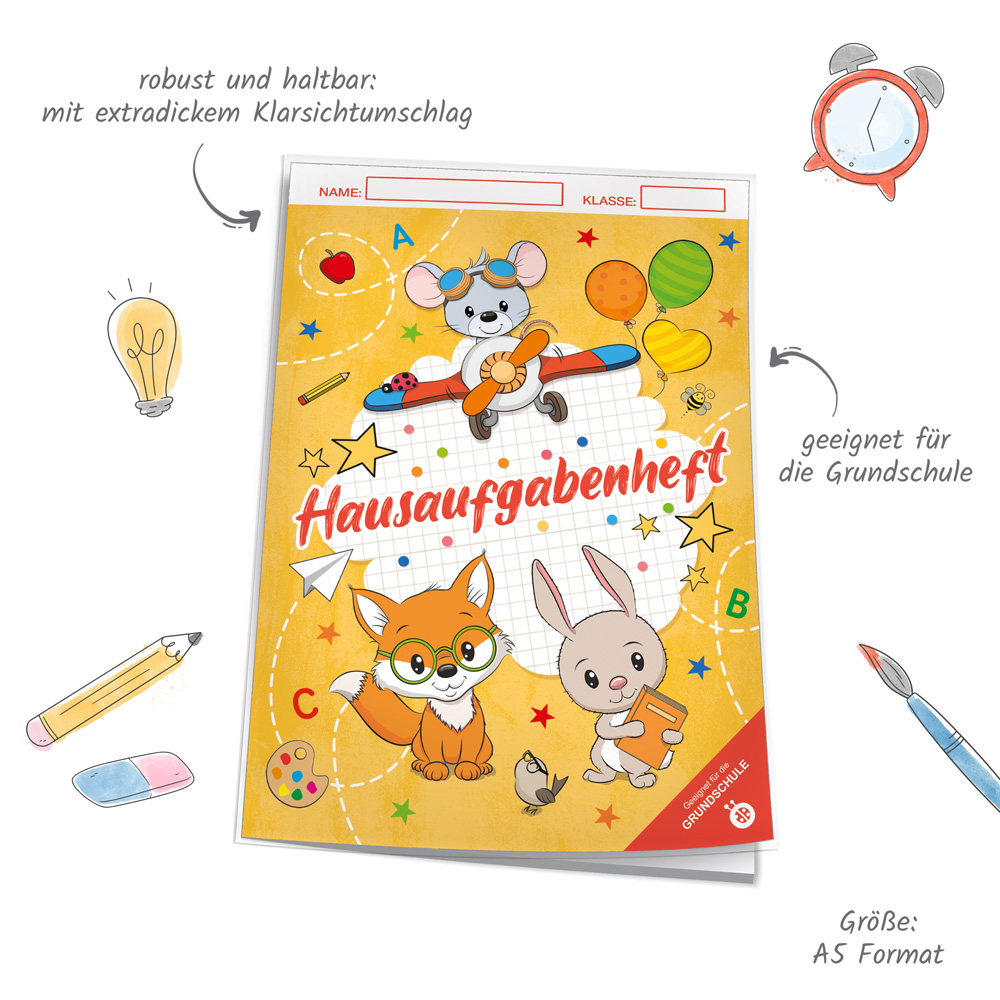 Weitere Ansicht: TRÖTSCH - Hausaufgabenheft Grundschule Zum Schulstart Tierfreunde