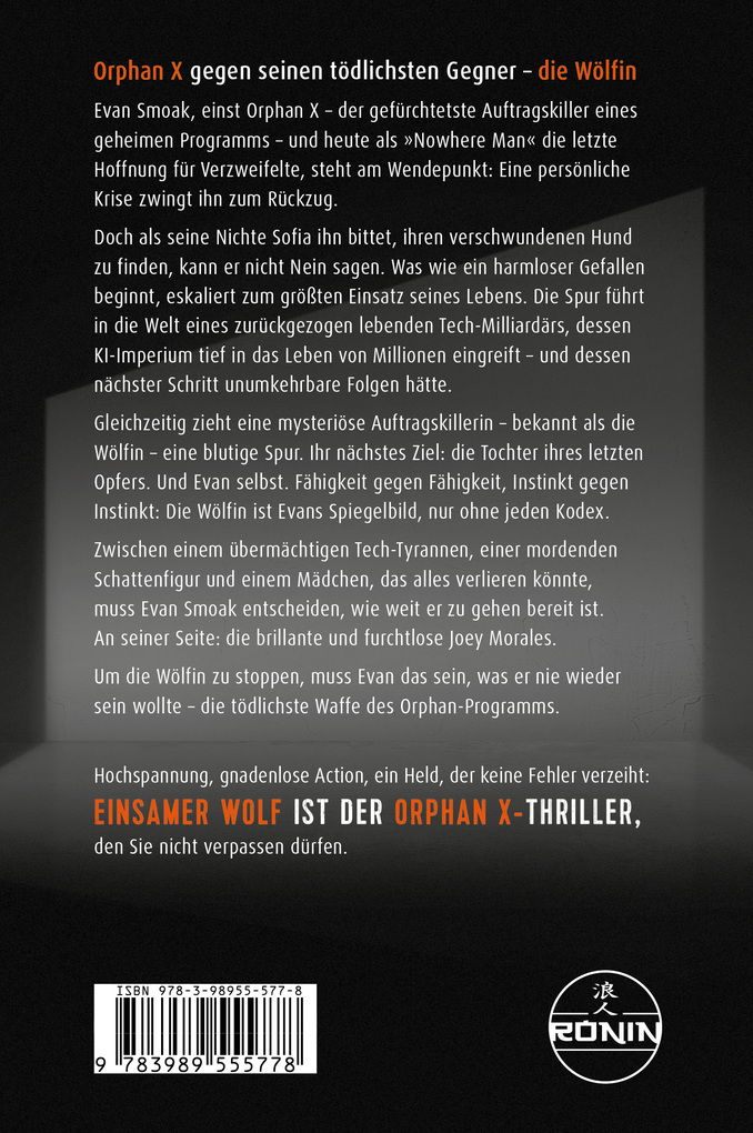Weitere Ansicht: Einsamer Wolf. Ein Orphan X-Thriller von Gregg Hurwitz | Gregg Hurwitz
