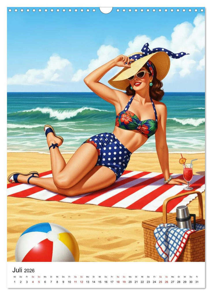 Weitere Ansicht: Charme & Kurven: Die Pin-ups der Golden 50s (Wandkalender 2026 DIN A3 hoch), CALVENDO Monatskalender | Markus Gann (magann), Calvendo