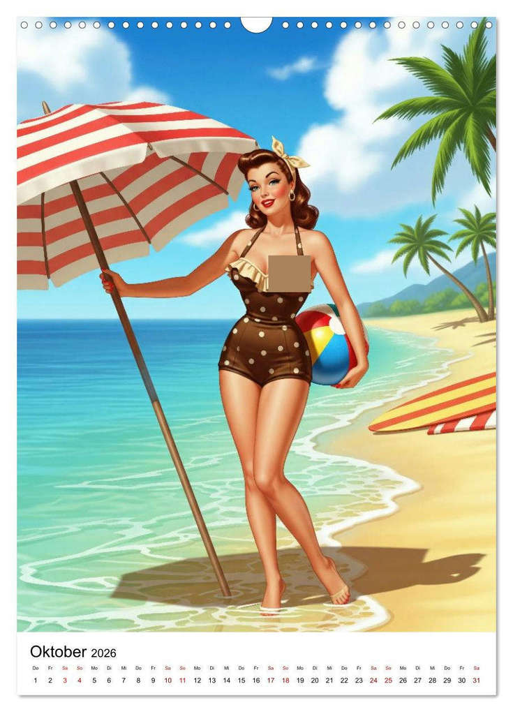 Weitere Ansicht: Charme & Kurven: Die Pin-ups der Golden 50s (Wandkalender 2026 DIN A3 hoch), CALVENDO Monatskalender | Markus Gann (magann), Calvendo