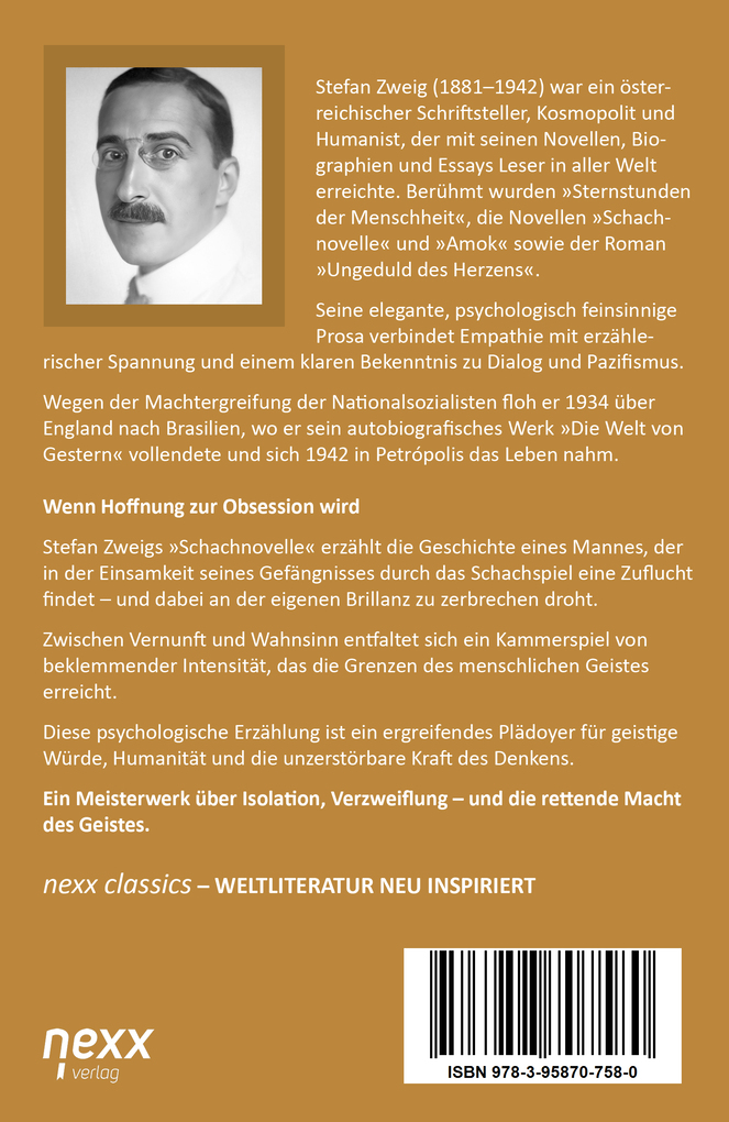 Weitere Ansicht: Schachnovelle | Stefan Zweig