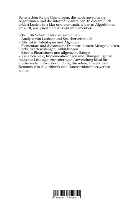 Weitere Ansicht: Algorithmen und Datenstrukturen | Lucien Sina