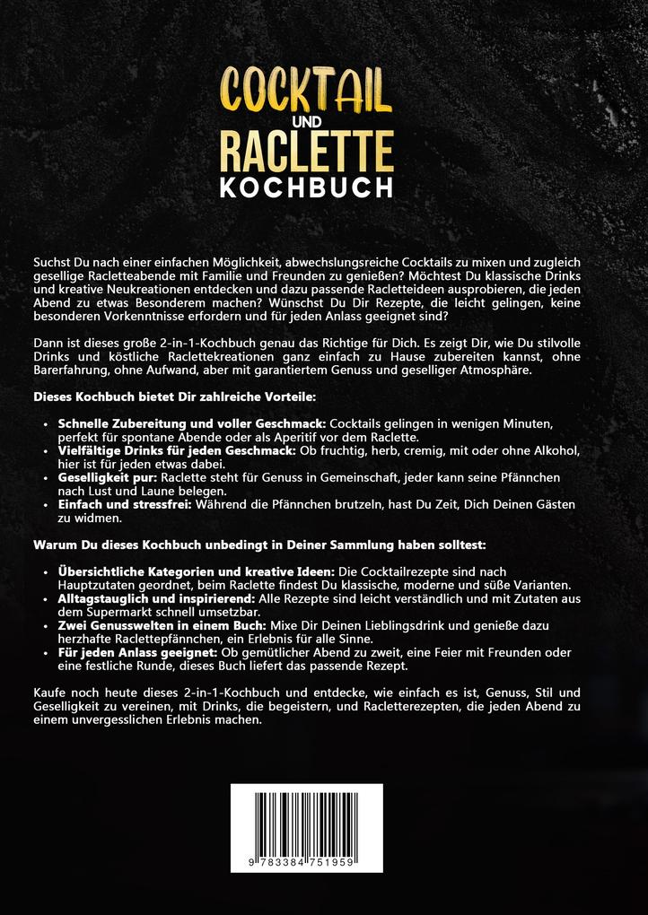 Weitere Ansicht: Cocktail und Raclette Kochbuch | Vanessa Zimmermann