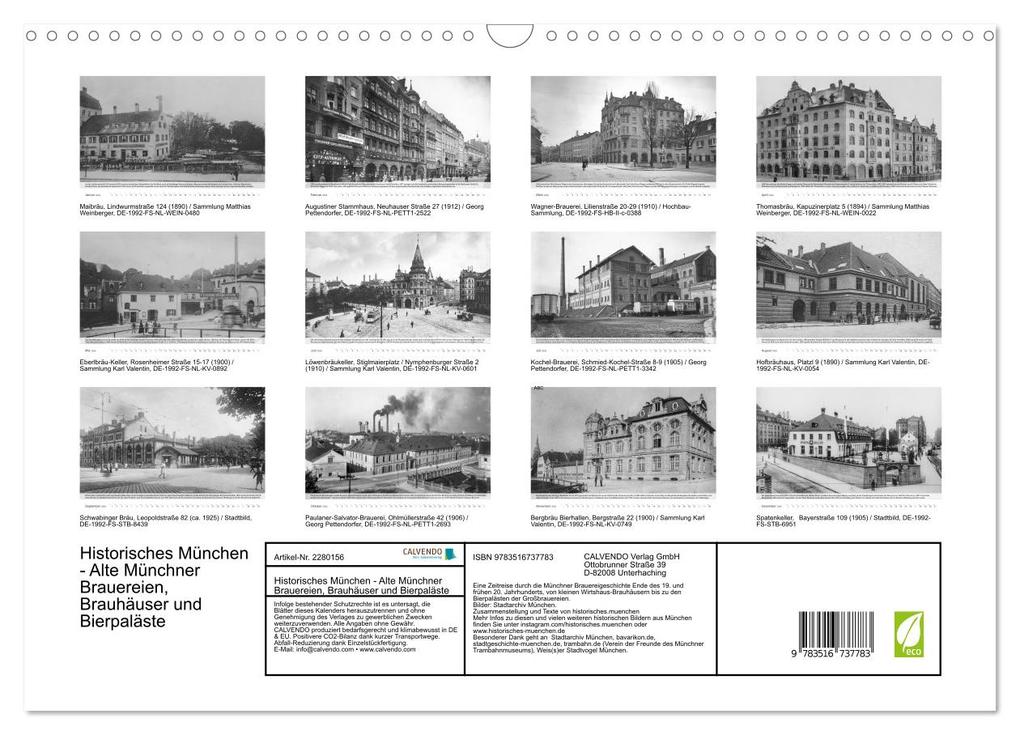 Weitere Ansicht: Historisches München - Alte Münchner Brauereien, Brauhäuser und Bierpaläste (Wandkalender 2026 DIN A3 quer), CALVENDO Monatskalender | historisches.muenchen historisches.muenchen, Calvendo, historisches.muenchen