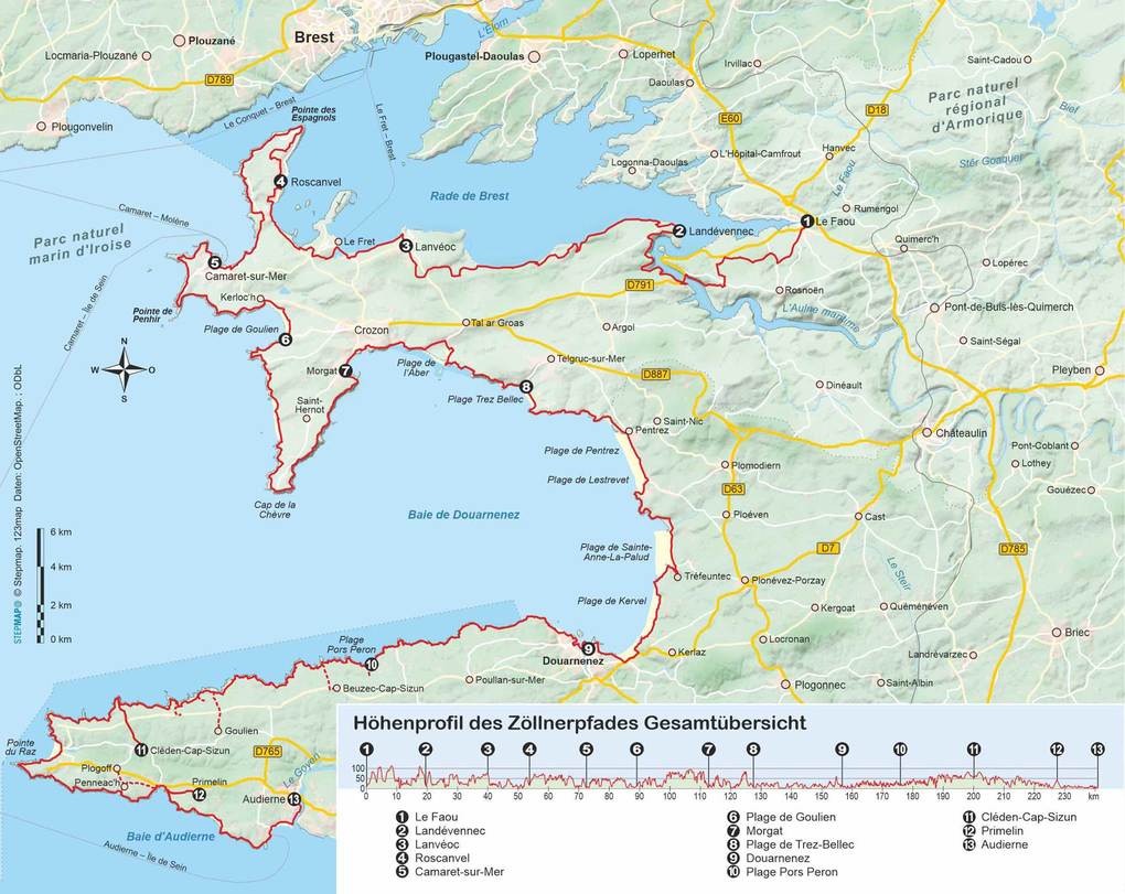 Weitere Ansicht: Bretagne: Zöllnerpfad GR 34 von Le Faou bis Audierne | Nina Rühlig