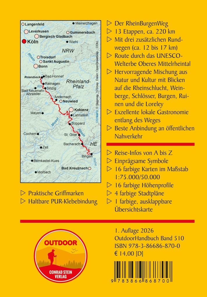 Weitere Ansicht: RheinBurgenWeg von Rolandseck nach Bingen | Joachim Rau