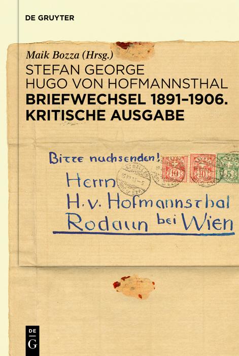Produktbild: Briefwechsel 1891-1906. Kritische Ausgabe | Stefan George, Hugo Hofmannsthal