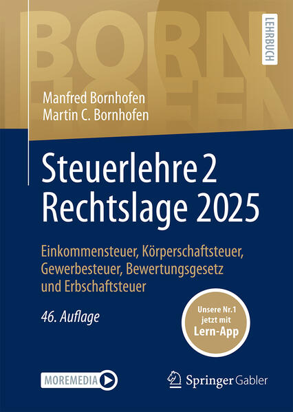 Produktbild: Steuerlehre 2 Rechtslage 2025 | Manfred Bornhofen, Martin C. Bornhofen