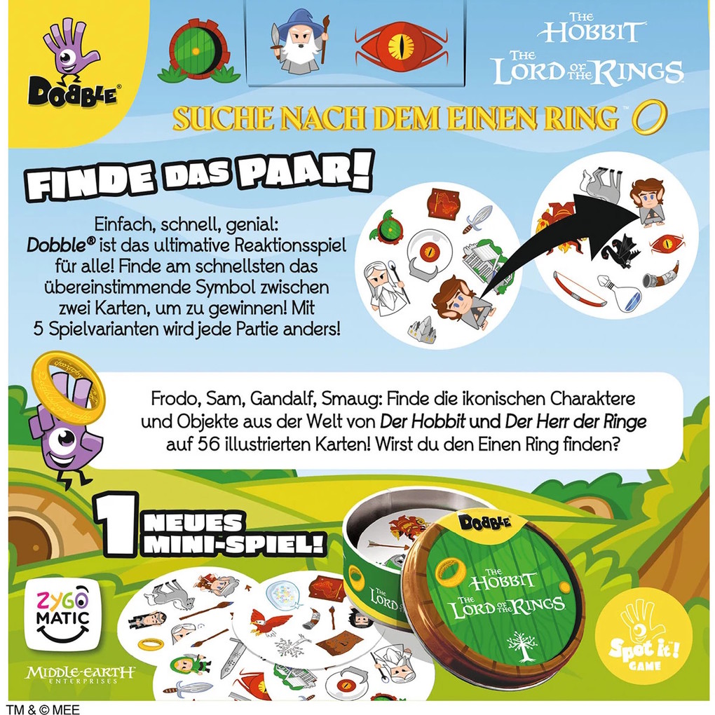 Weitere Ansicht: Zygomatic - Dobble Der Herr der Ringe | Jacques Cottereau, Play Factory Denis Blanchot, Denis Blanchot, Jacques Cottereau