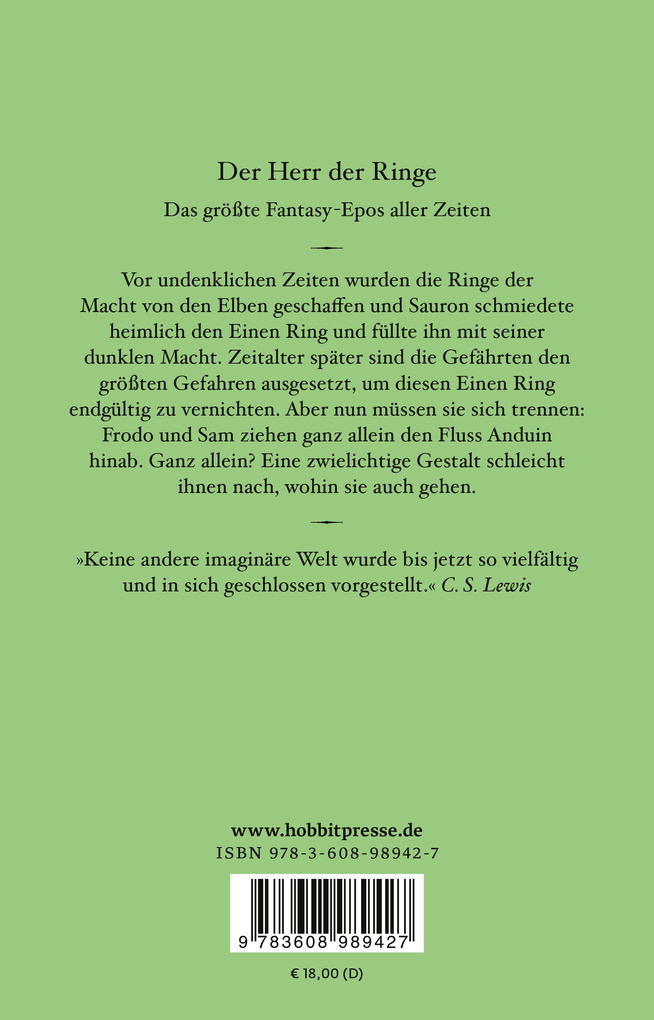 Weitere Ansicht: Der Herr der Ringe. Bd. 2 - Die zwei Türme (Der Herr der Ringe. Ausgabe in neuer Übersetzung und Rechtschreibung, Bd. 2) | J. R. R. Tolkien, John R. R. Tolkien