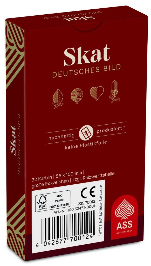 Weitere Ansicht: Skat große Eckzeichen deutsches Bild