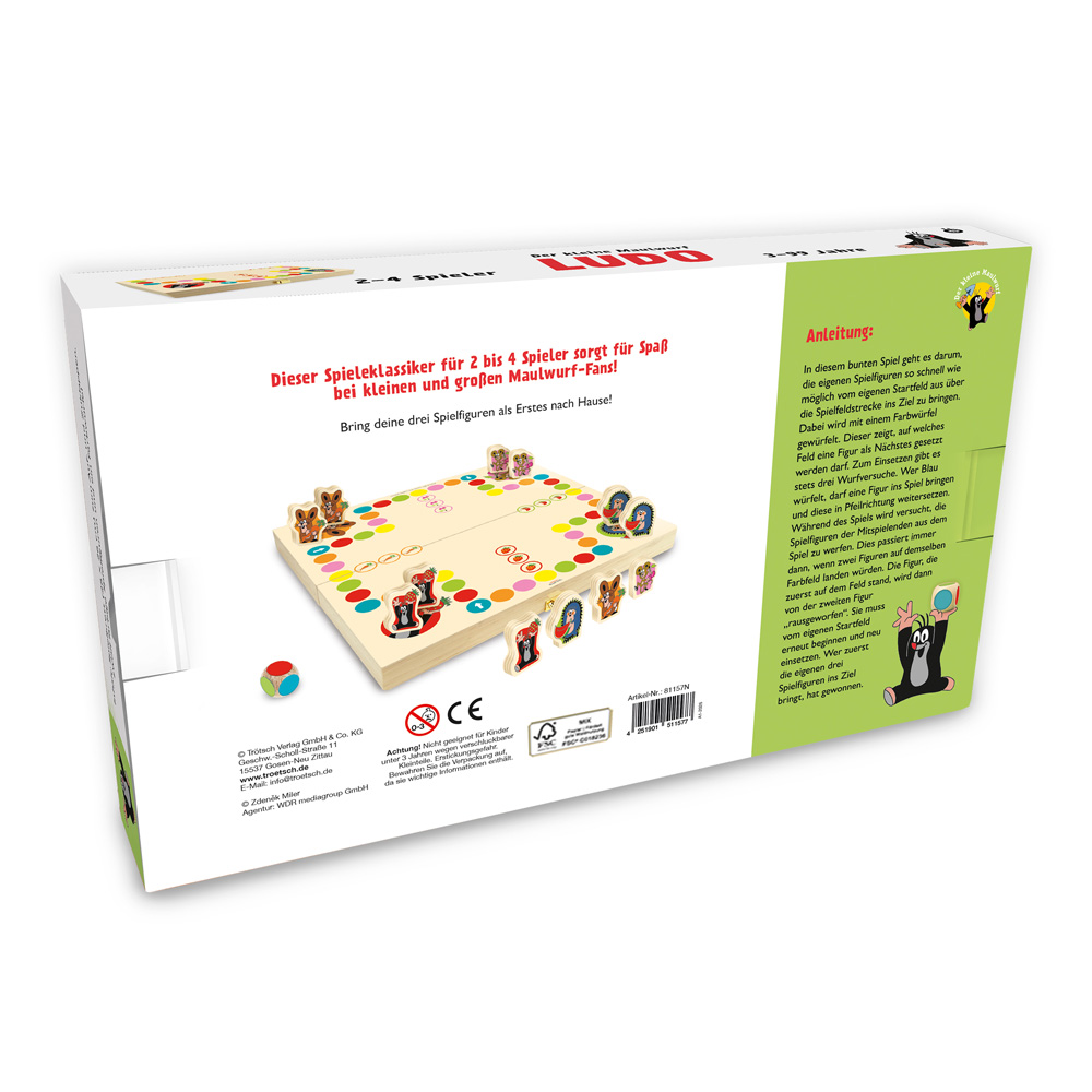 Weitere Ansicht: TRÖTSCH - Der kleine Maulwurf Spiel Ludo