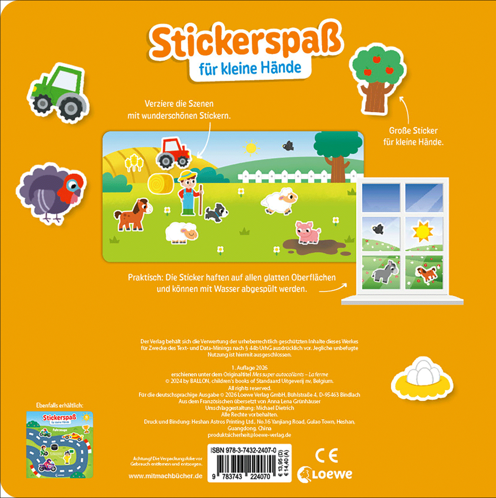 Weitere Ansicht: Stickerspaß für kleine Hände - Bauernhof