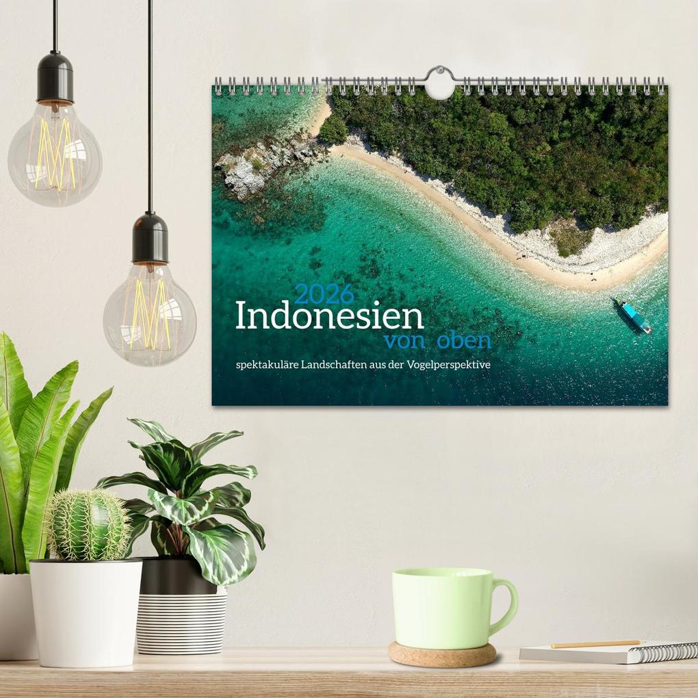Weitere Ansicht: Indonesien von oben - spektakuläre Landschaften aus der Vogelperspektive (Wandkalender 2026 DIN A4 q | Jörn Heller, Calvendo