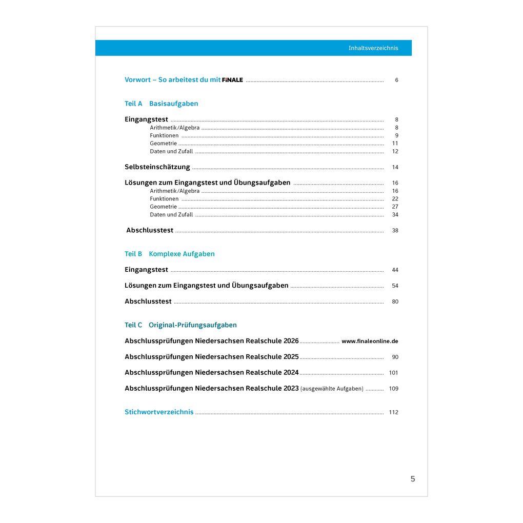 Weitere Ansicht: FiNALE Prüfungstraining Abschluss 10. Klasse Realschule Niedersachsen | Bernhard Humpert, Martina Lenze, Bernd Liebau, Peter Welzel