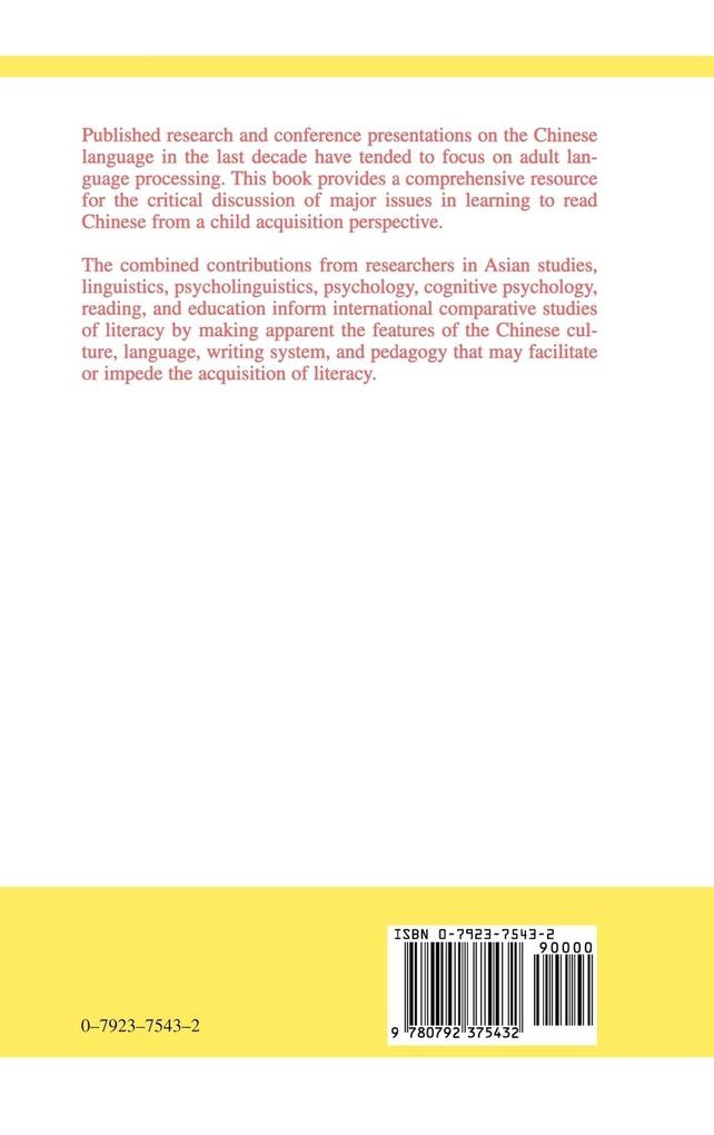 Weitere Ansicht: Chinese Children's Reading Acquisition