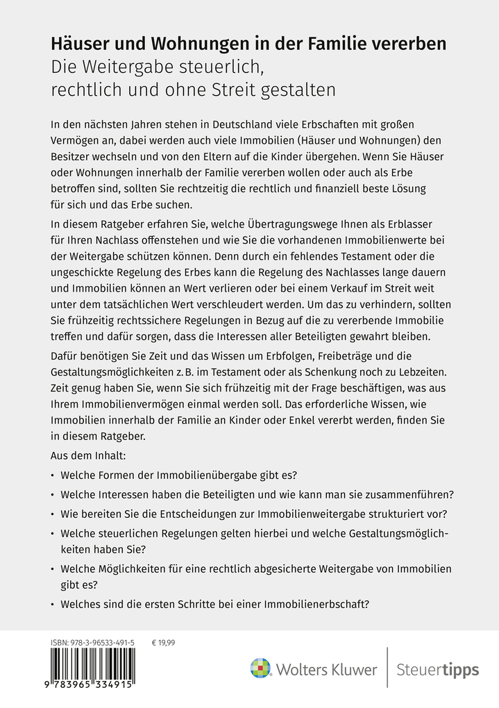 Weitere Ansicht: Häuser und Wohnungen in der Familie vererben | Stefan Horn