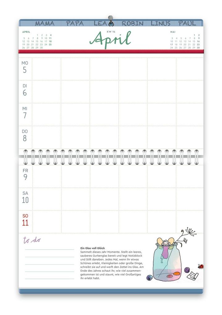 Weitere Ansicht: vergissmeinnicht 2027 - Der Familienkalender für Hand und Wand | Daniela Albert
