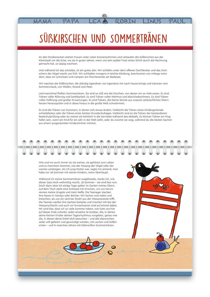 Weitere Ansicht: vergissmeinnicht 2027 - Der Familienkalender für Hand und Wand | Daniela Albert