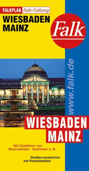 Produktbild: Falk Stadtplan Falkfaltung Wiesbaden, Mainz 1:23.000