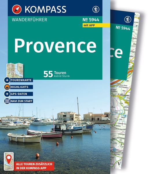 Produktbild: KOMPASS Wanderführer Provence, 55 Touren mit Extra-Tourenkarte | Astrid Sturm