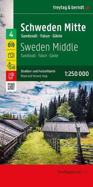 Produktbild: freytag & berndt Straßenkarte Schweden Mitte 1:250.000