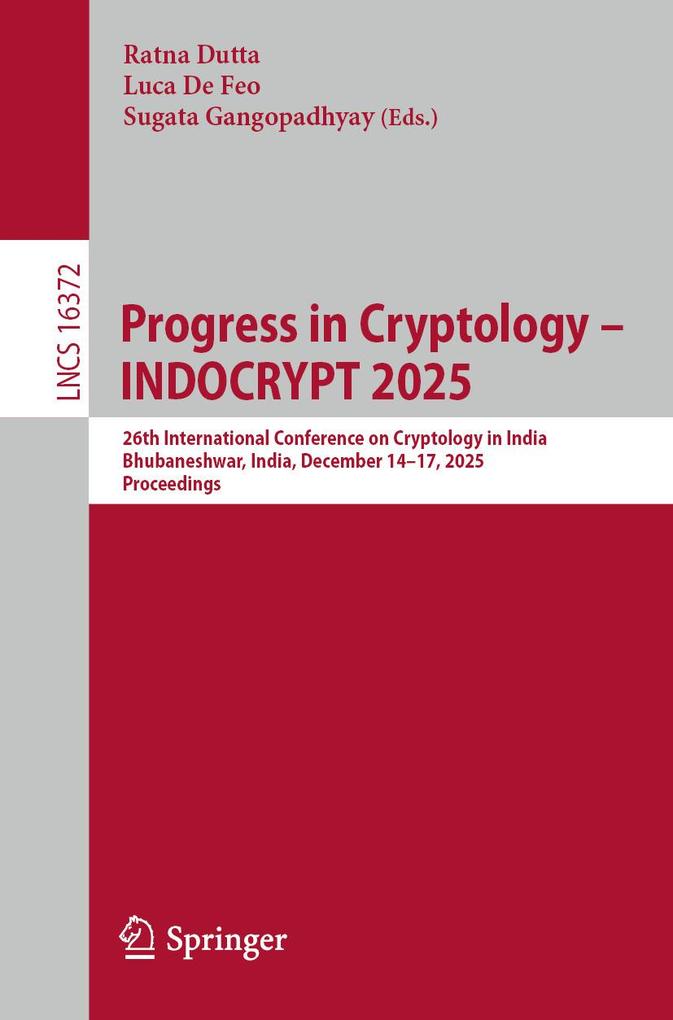 Produktbild: Progress in Cryptology - INDOCRYPT 2025