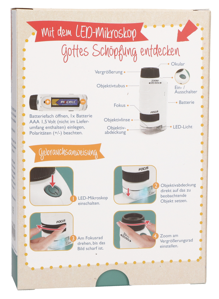 Weitere Ansicht: Mini-LED-Mikroskop für Kinder