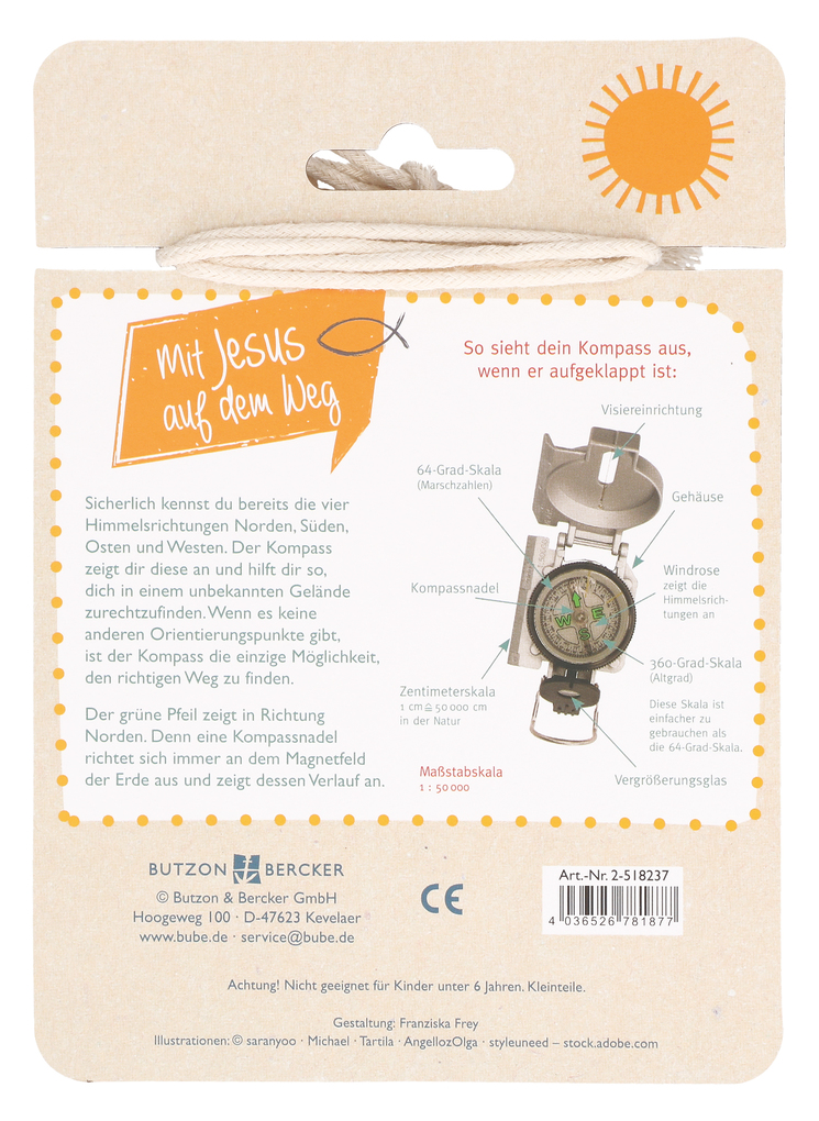 Weitere Ansicht: Präziser Profi-Kompass für Kinder
