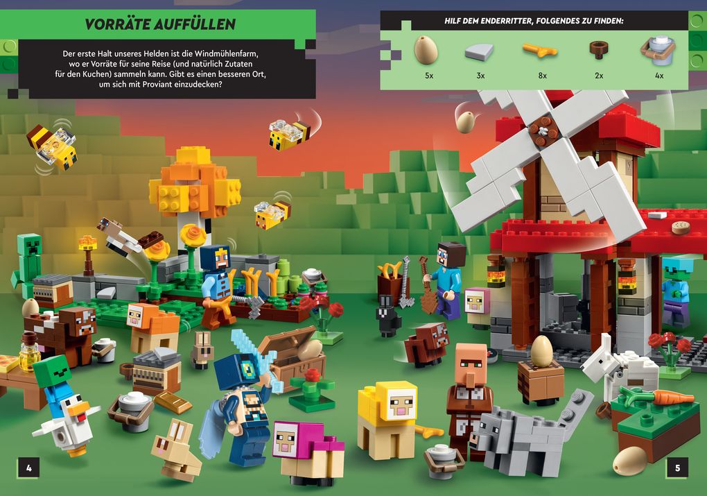 Weitere Ansicht: LEGO® Minecraft® - End-Abenteuer - Mein Wimmel-Stickerspaß